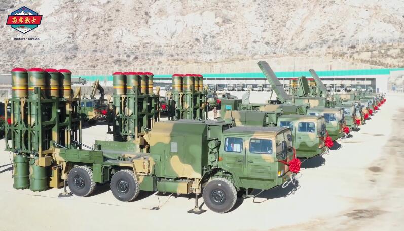 战力加成!西藏军区某旅防空导弹升级列装,红旗-16b一字排开场面壮观