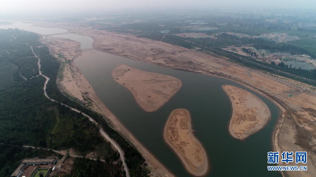 石家庄:滹沱河生态修复三期工程正式通水