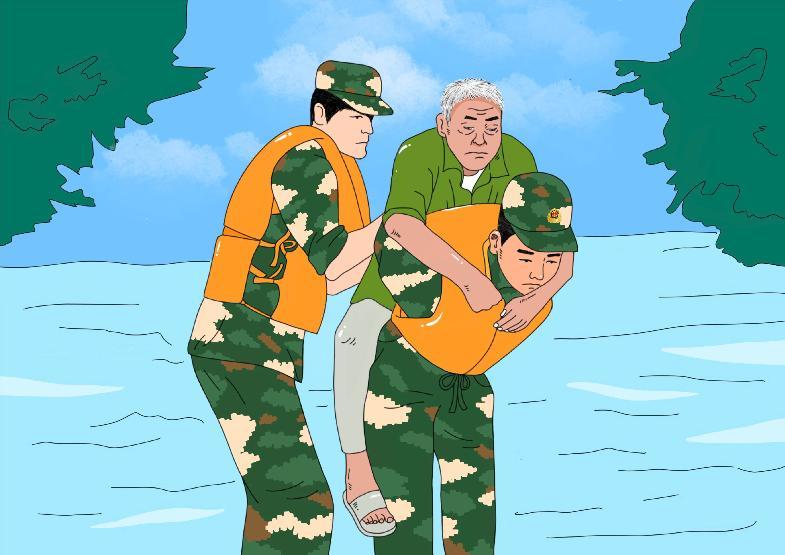 【兵哥哥原创漫画】致敬抗洪勇士