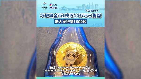 冰墩墩金币1枚近10万元已售罄,最大发行量1000枚