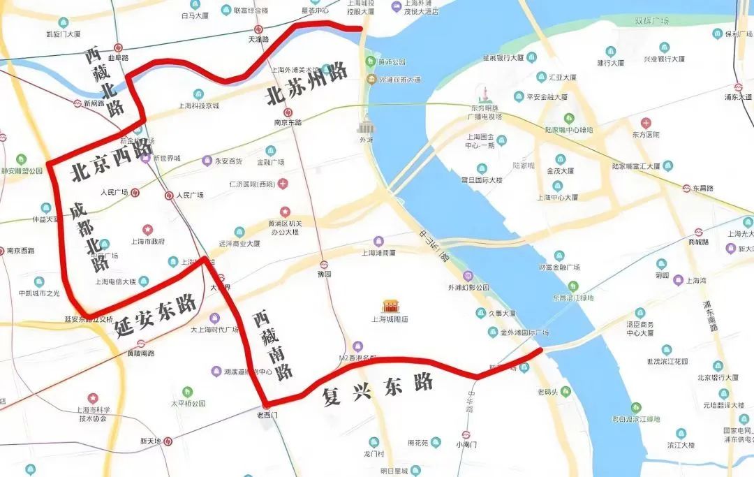 配合新年交通管制，上海67条公交线路将绕道改道运行