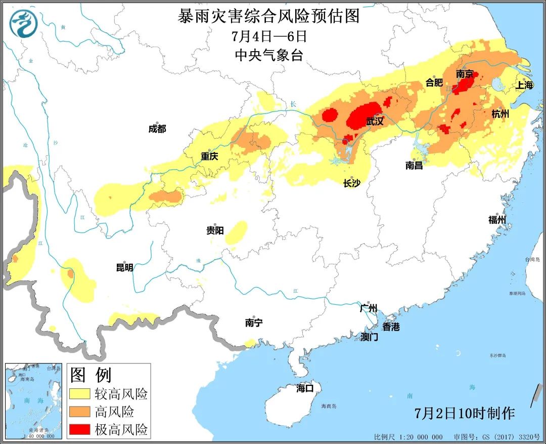 中央气象台|暴雨预警连续发布31天！强降雨进行时&#xA0;雨区重叠致灾风险高