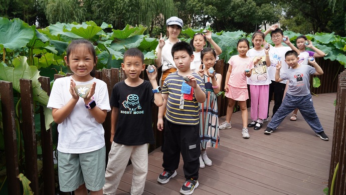 上观新闻|既消暑又长知识，嘉定这里的暑期青少年美育课在一片荷塘中开课了