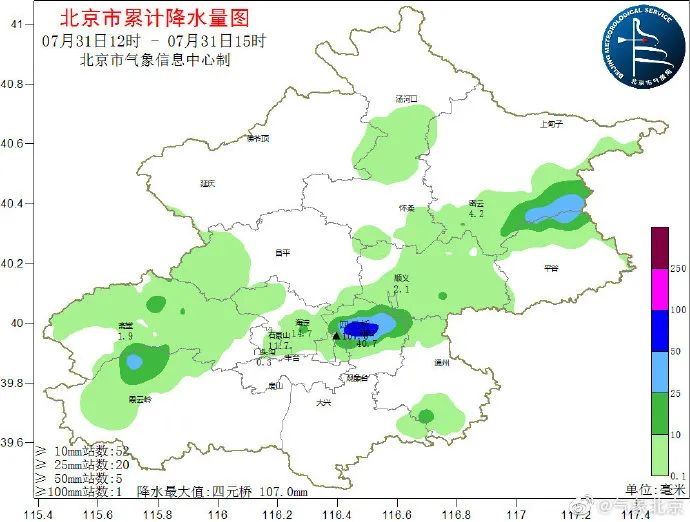 问北京|暴雨来袭，北四环部分路段积水成河，四元桥在紧急抢修中……