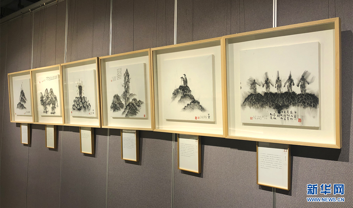 新华网|他每日一画致敬战“疫”英雄 146幅在沪展出受好评