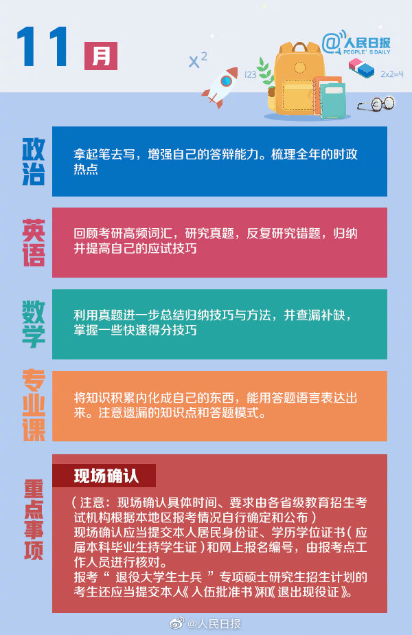 @人民日报|考研党请查收！这份2021考研日历，愿你逢考必过