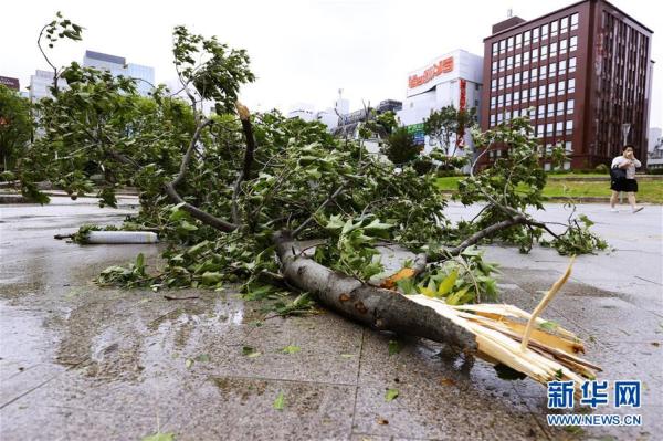 新华网|强台风“海神”逼近日本九州地区致13人受伤[组图]