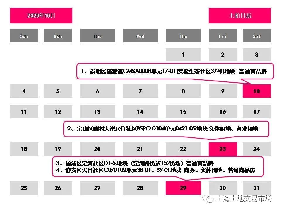 市规划和资源局|上海土地市场“10月档期”