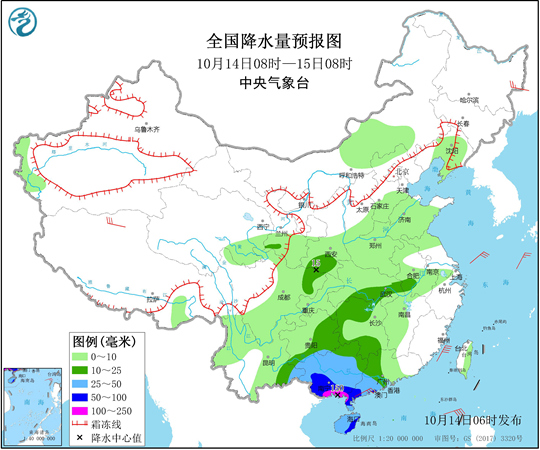 中国天气网|华南“台风雨”仍持续 京津冀等地最高气温将创入秋后新低