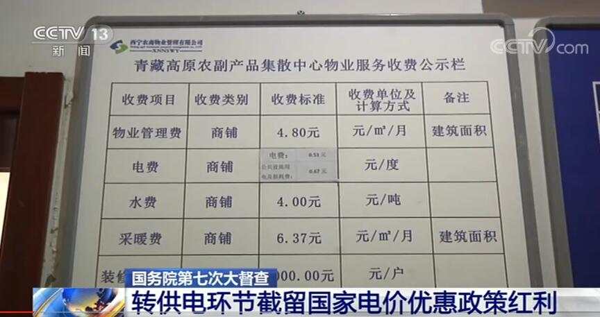 央视网|国务院督查组暗访电价红利被截留：谁在加价150%收电费？