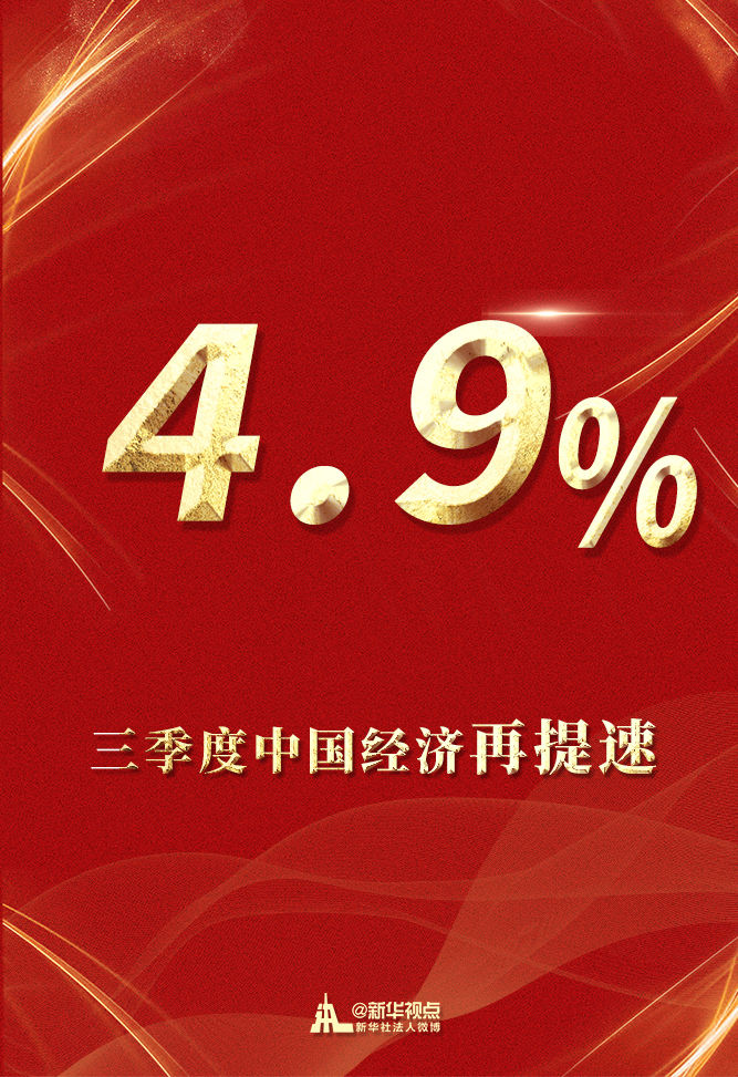 新华社客户端|三季度中国经济增速加快至4.9%