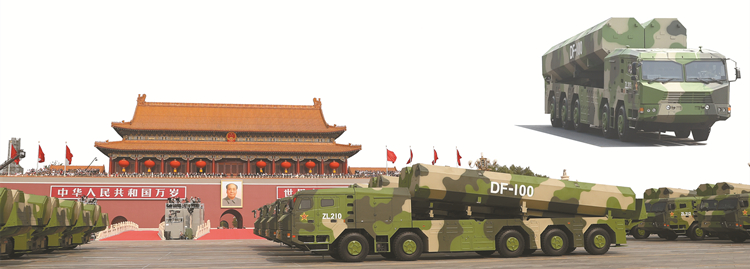 图片说明:DF-100亮相国庆阅兵