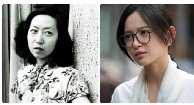 原型张爱玲(左)与剧中角色丁放(右)