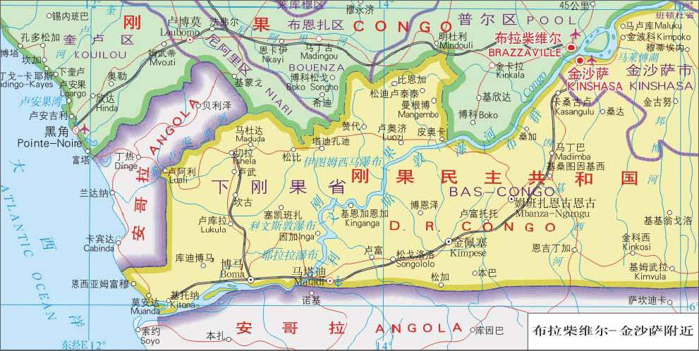 刚果金首都金沙萨地图图片
