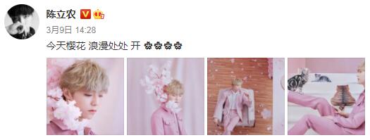 陈立农樱花系列写真曝光