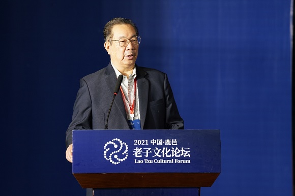 旅游厅一级巡视员康洁作主旨演讲《黄河文化与老子思想》辛卿摄)(图片