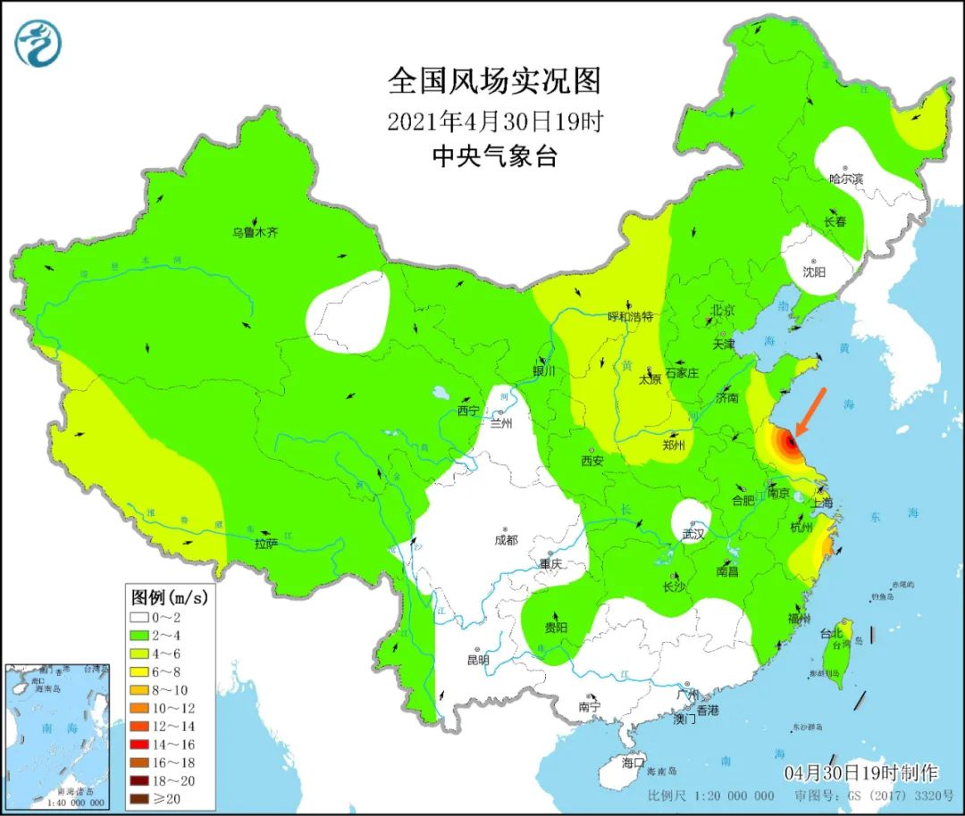 实时风场预报显示图图片