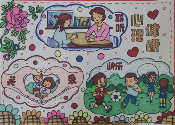 班班心绘画,联洋校区和由由校区组织低年级心理"绘故事",高年级"绘