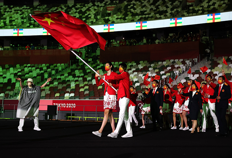 东京奥运会中国入场图片