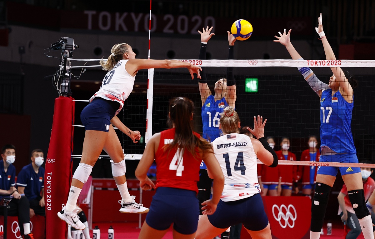 2020东京奥运会女排小组赛b组:中国0-3美国