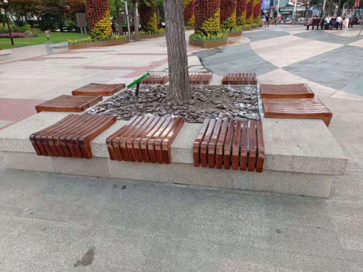 虹口街头的公共座椅 原来还有这么多花样
