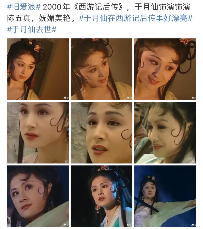 《西游记后传》中的扮相在《西游记后传》中,于月仙饰演"陈五真",当年