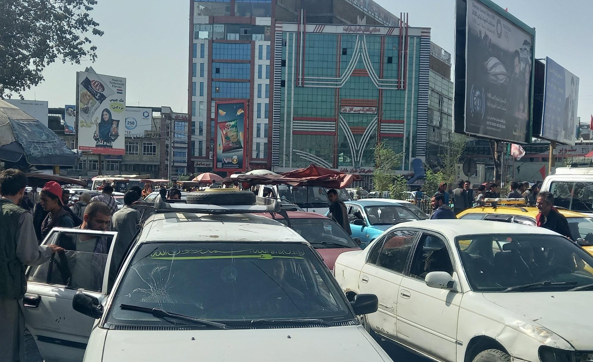 喀布尔街头（图片来源：当地媒体）