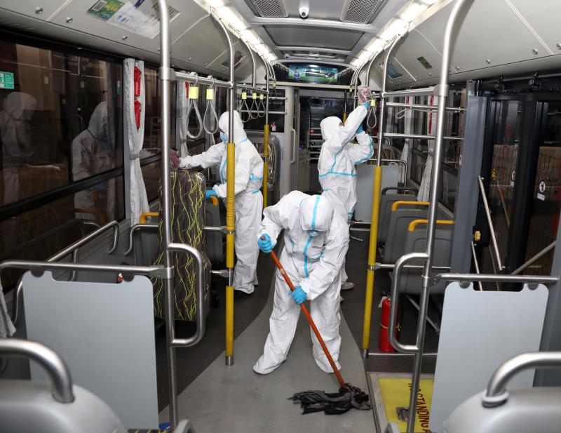 上海65路公交车:执行"四步消毒法",确保防疫不掉链