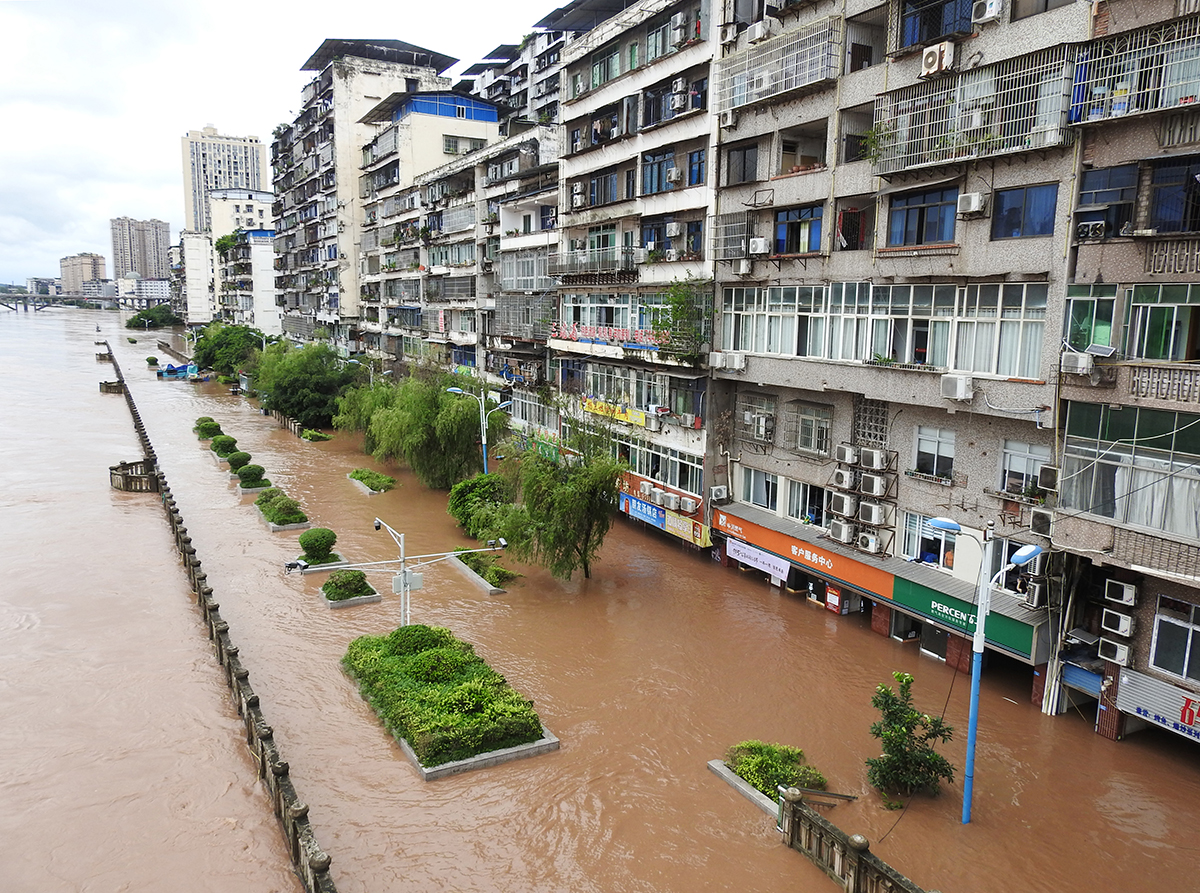 四川達州多地遭遇暴雨洪水襲擊 渠縣採取緊急避險措施