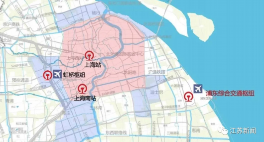 沪苏通铁路将成为第一个接入浦东国际机场的铁路。 “江苏新闻”微信公号 图