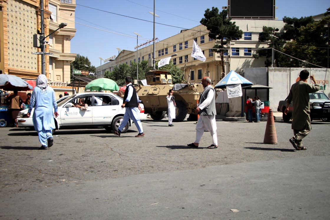 这是9月8日拍摄的阿富汗喀布尔街头。新华社 图