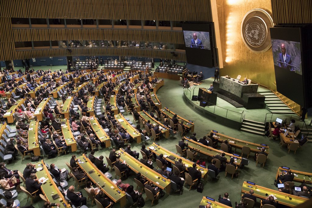 当地时间2021年9月21日，第76届联合国大会一般性辩论在纽约联合国总部开幕。视觉中国 图