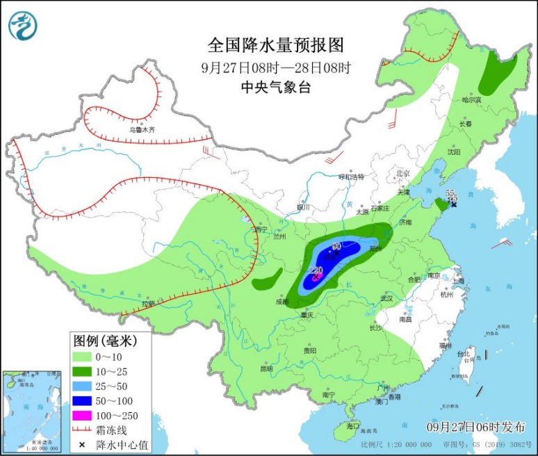 陕西四川盆地黄淮西部等地有较强降水