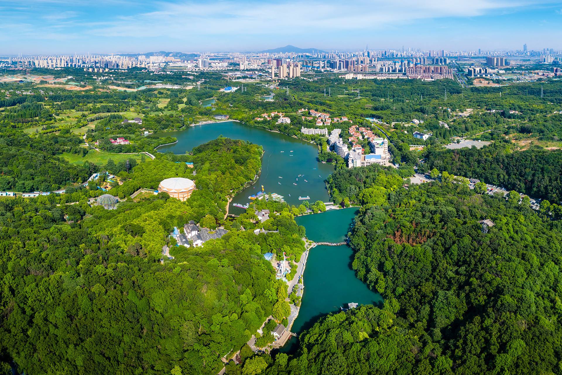 俯瞰南京珍珠泉度假区