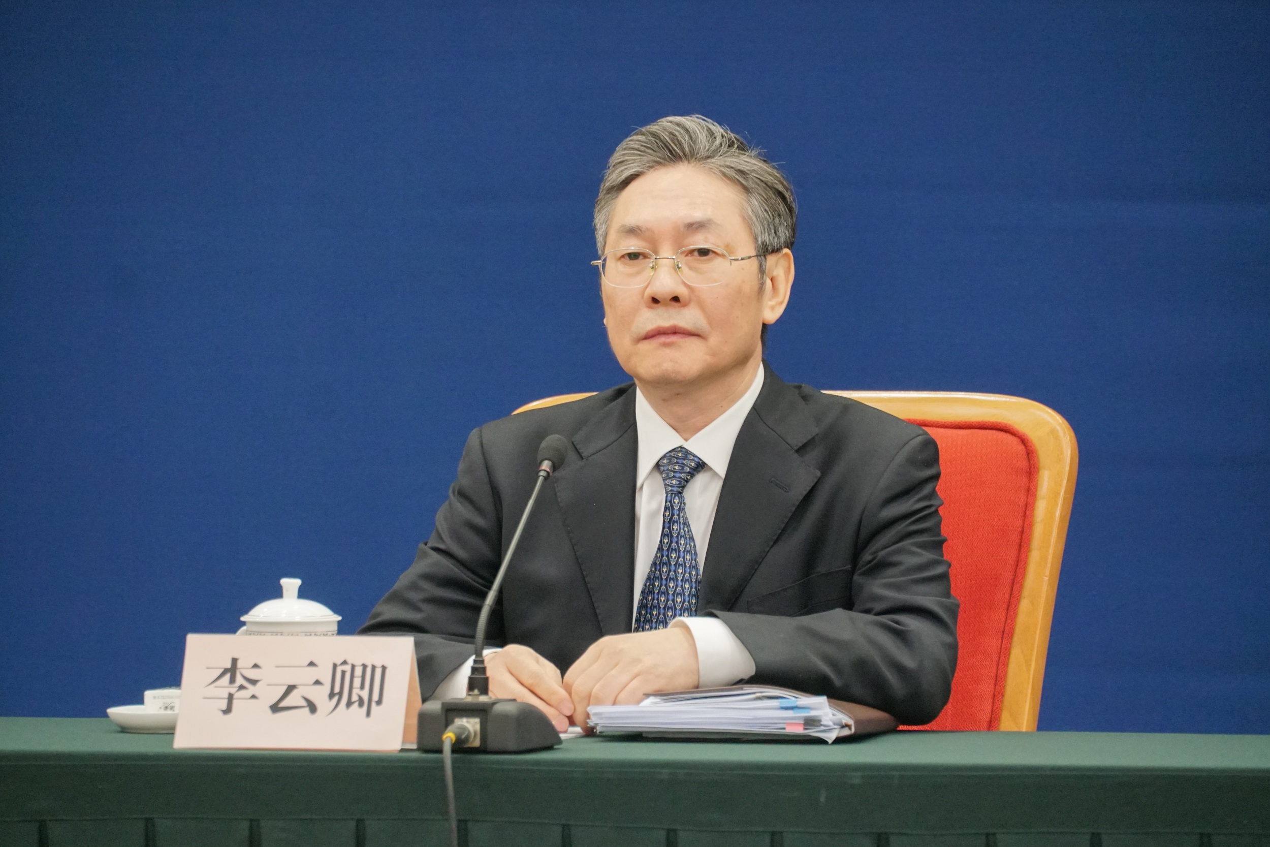 国家发展改革委经济运行调节局局长李云卿  澎湃新闻记者 周頔 摄