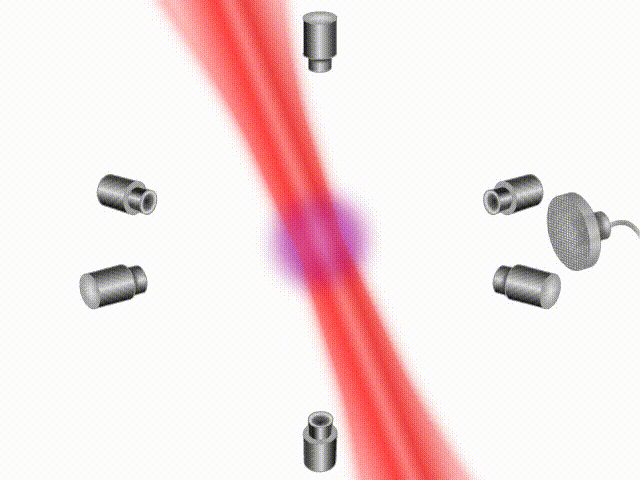 激光激发锶原子测量频率 | 图源:NIST