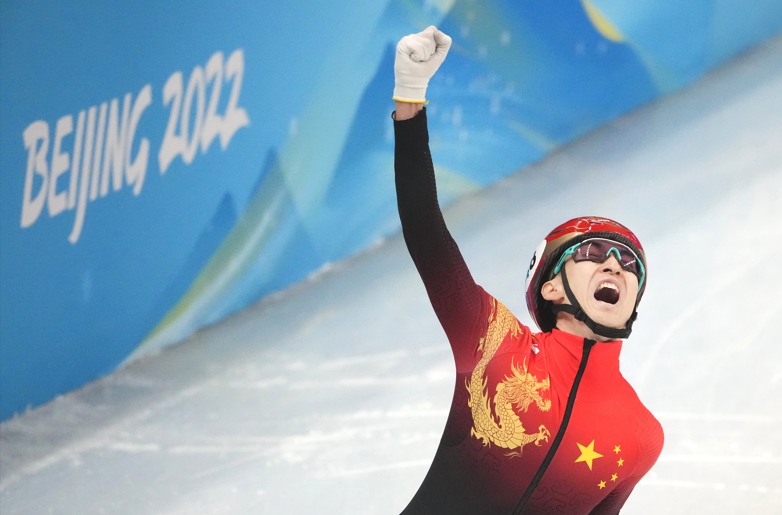 中国冬奥会夺金图片