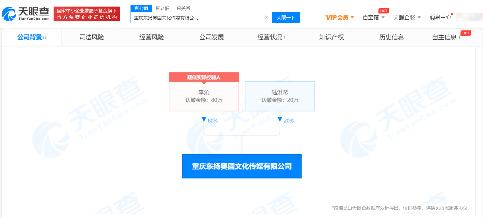 持股比例增加至80% 李沁成奥圆文化大股东
