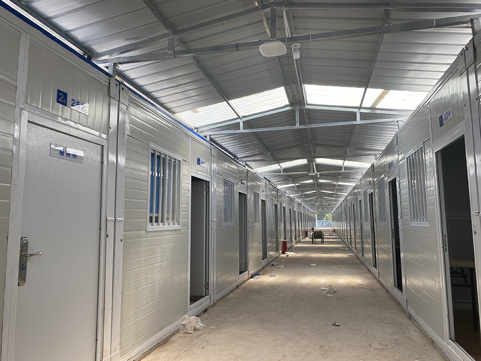 璧山集中防疫隔离点隔离区。