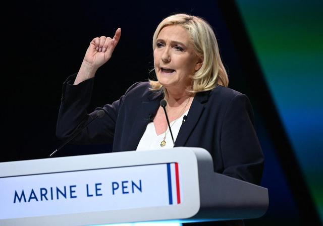 法国极右翼政党“国民联盟”总统候选人勒庞