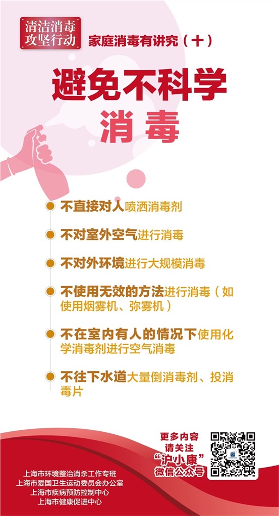 室内空气如何消毒?消毒剂如何使用?上海推出家庭清洁消毒海报