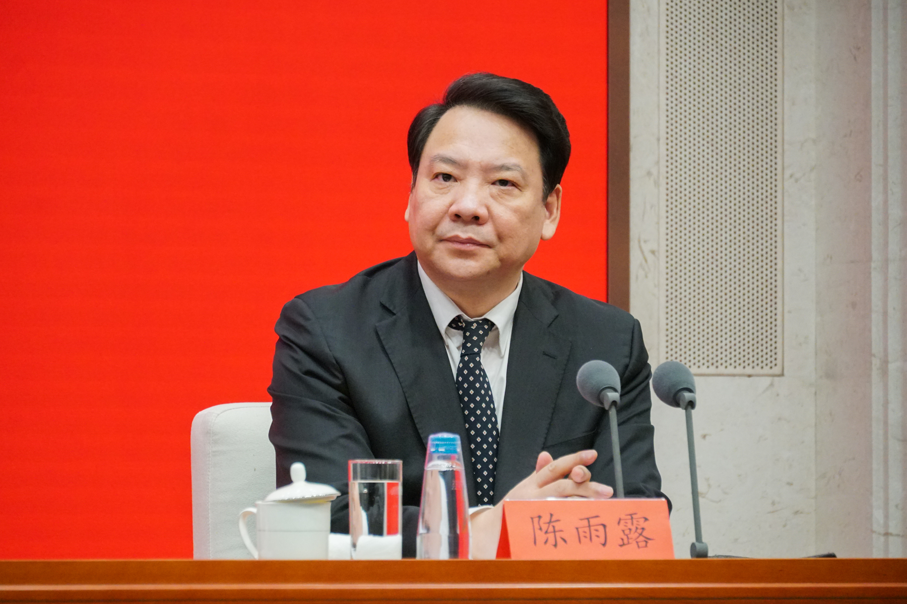 中国人民银行副行长陈雨露 澎湃新闻记者 周頔 摄