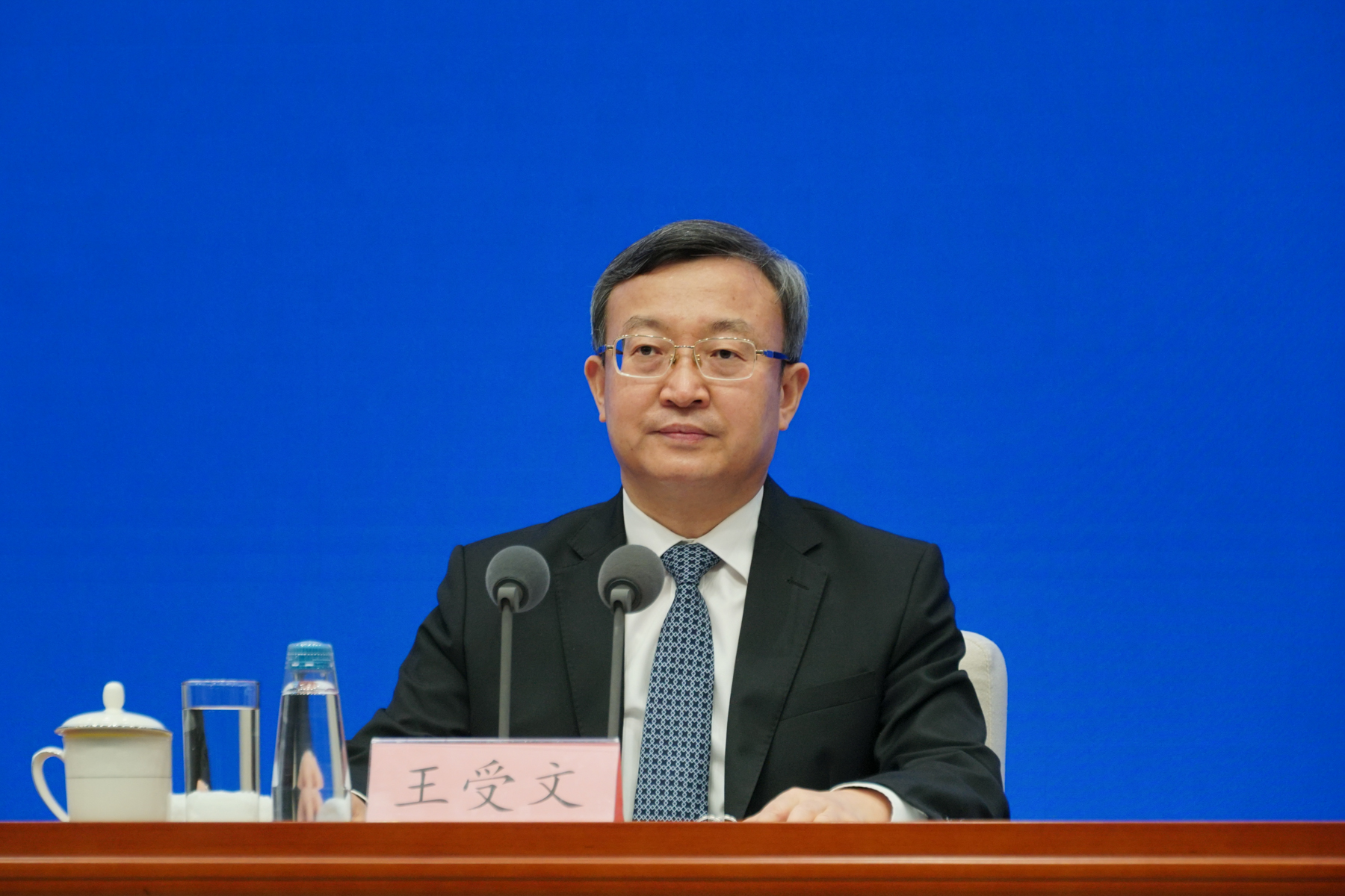 商务部副部长兼国际贸易谈判副代表王受文  澎湃新闻记者 周頔 摄