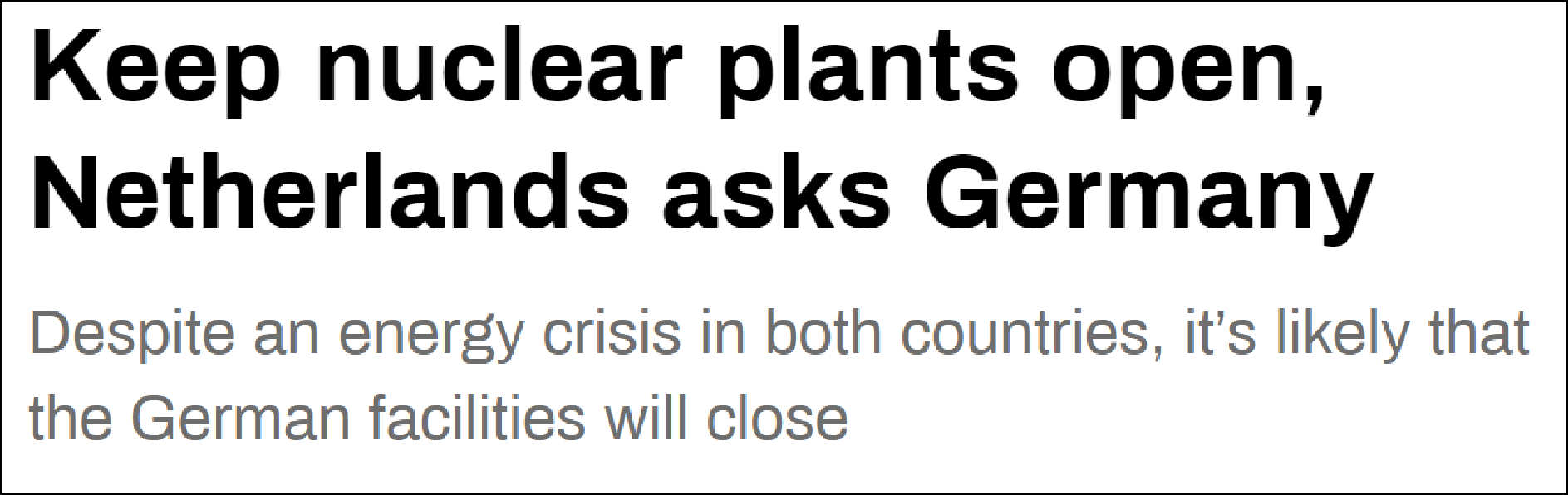 能源危机当头，荷兰急问德国：核电站能不关吗？-万博·体育(ManBetX)