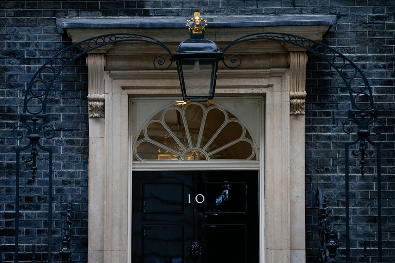 英国伦敦，唐宁街10号首相官邸。视觉中国 图