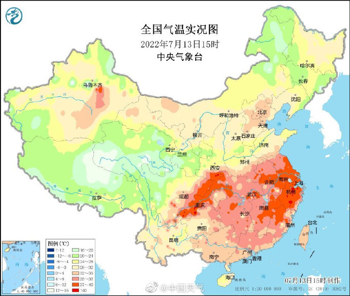 长沙、武汉等5个城市今日最高温再创今年来新高-