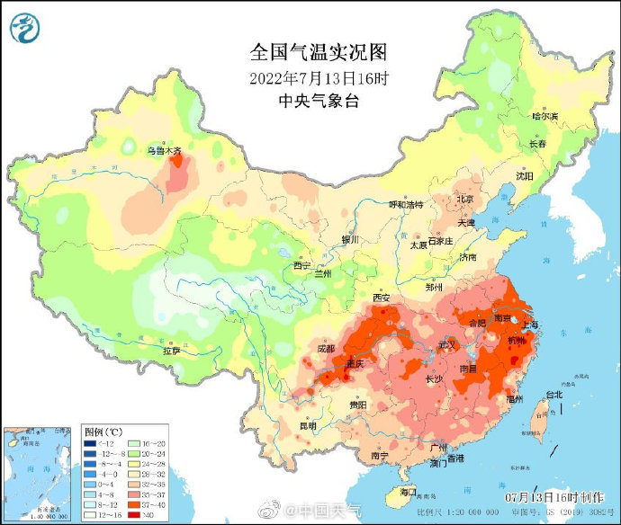 长沙、武汉等5个城市今日最高温再创今年来新高-