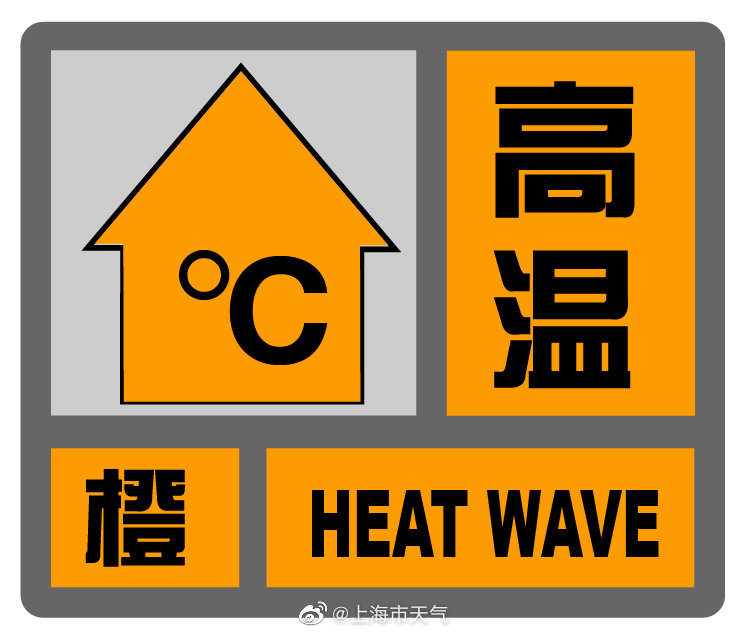 上海高温黄色预警更新为高温橙色-