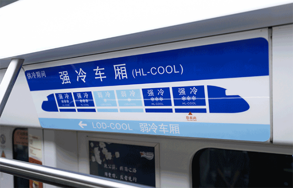 宁波地铁车厢分区控温导引