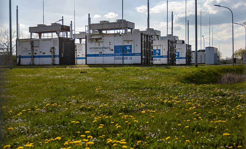 当地时间2022年5月2日，德国法尔肯哈根，由Uniper NV运营的电力转天然气试点工厂。由Uniper开发的这个试点工厂，将风能转化为氢气和合成甲烷。
